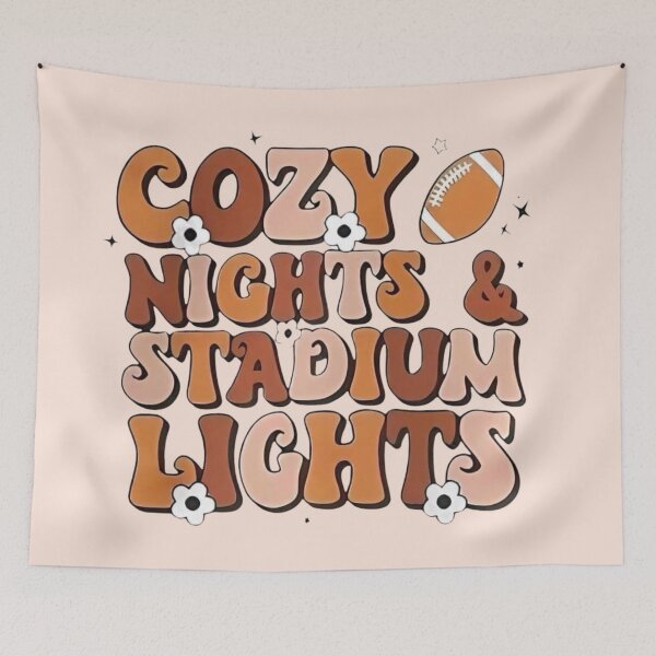 Item preview, Cozy Nights & Stadium Lights Apparel & Home Decor | Football Season Graphic Design designed and sold by Compass and a Camera.