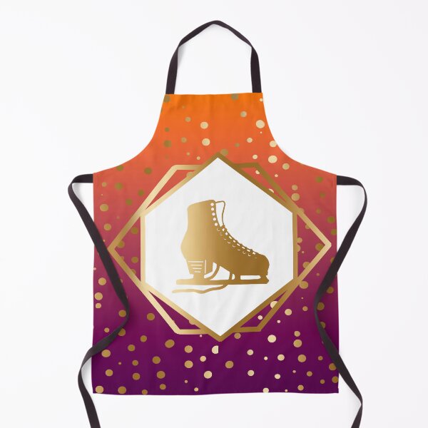 Item preview,  Gold Figure Skate with Gold Dots on Orange to Purple Gradient designed and sold by Purposely Designed.