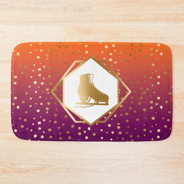 Item preview,  Gold Figure Skate with Gold Dots on Orange to Purple Gradient designed and sold by Purposely Designed.