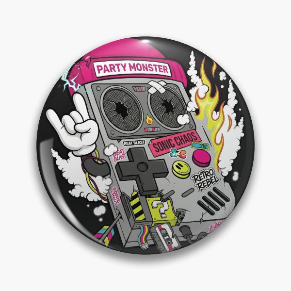 Item preview, Party Monster Sonic Chaos - Retro Rebel Gaming Art designed and sold by AwesomeBeyondLimits.