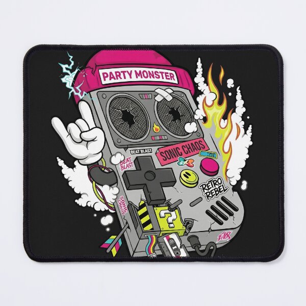 Item preview, Party Monster Sonic Chaos - Retro Rebel Gaming Art designed and sold by AwesomeBeyondLimits.