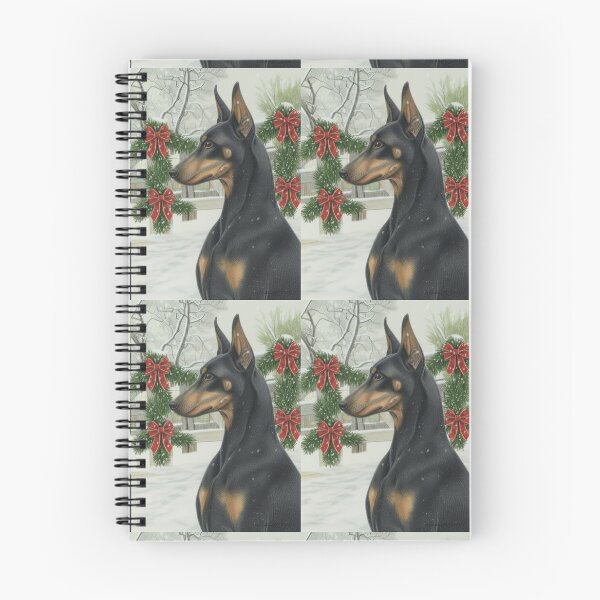Item preview, Christmas Card - Black Doberman with Christmas Garland designed and sold by BitchcraftandCo.