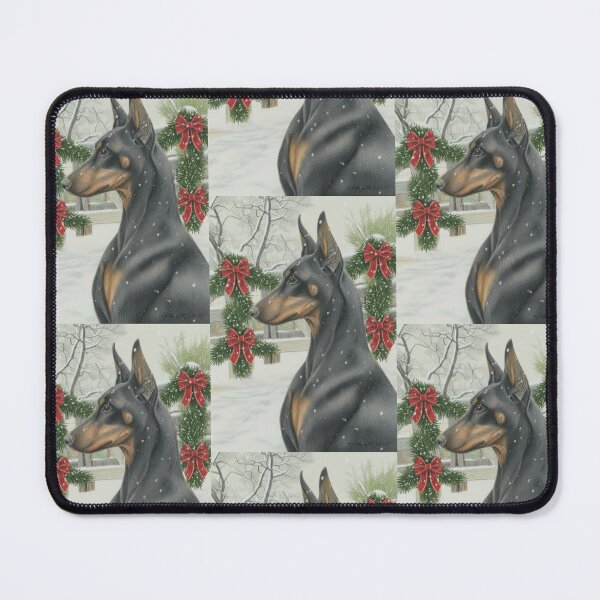 Item preview, Christmas Card - Blue Doberman with Christmas Garland designed and sold by BitchcraftandCo.