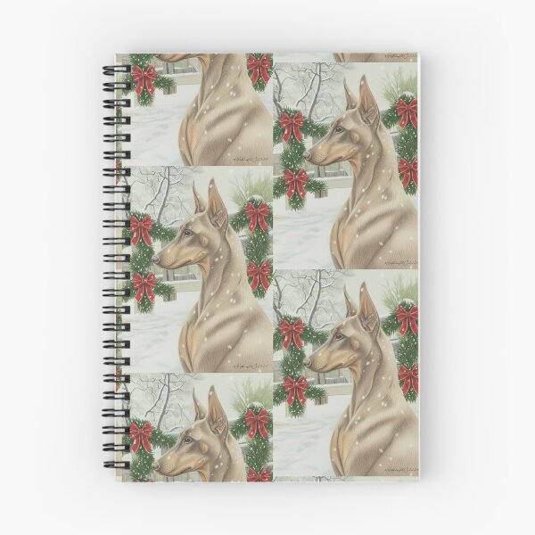 Item preview, Christmas Card - Fawn Doberman with Christmas Garland designed and sold by BitchcraftandCo.