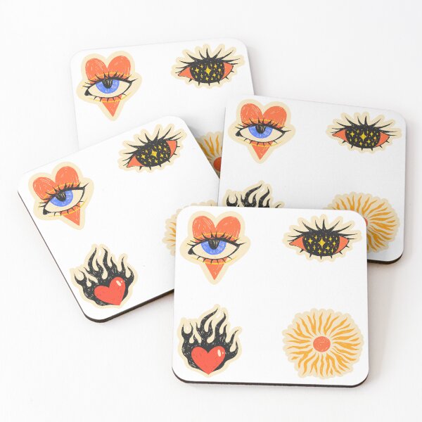 Item preview, Mystical Vintage Folk Art Sticker Set – Retro  designed and sold by lea-lani.