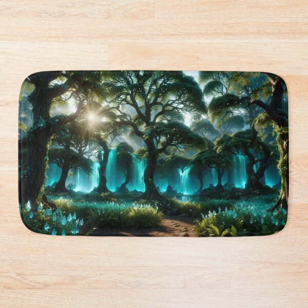 Item preview, Elven Crystal Forest – Magical High Fantasy Landscape Art designed and sold by Visualynx.