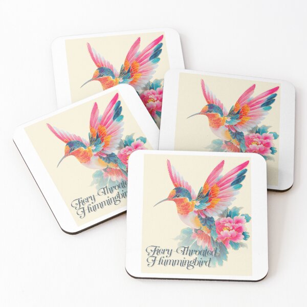 Item preview, Wings of Fire: Fiery-Throated Hummingbird in Bloom designed and sold by ForeverPrintsOK.