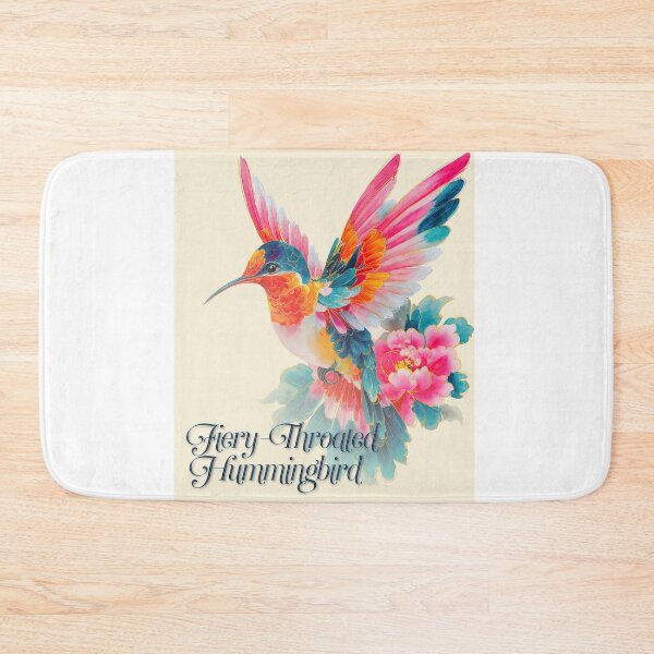 Item preview, Wings of Fire: Fiery-Throated Hummingbird in Bloom designed and sold by ForeverPrintsOK.