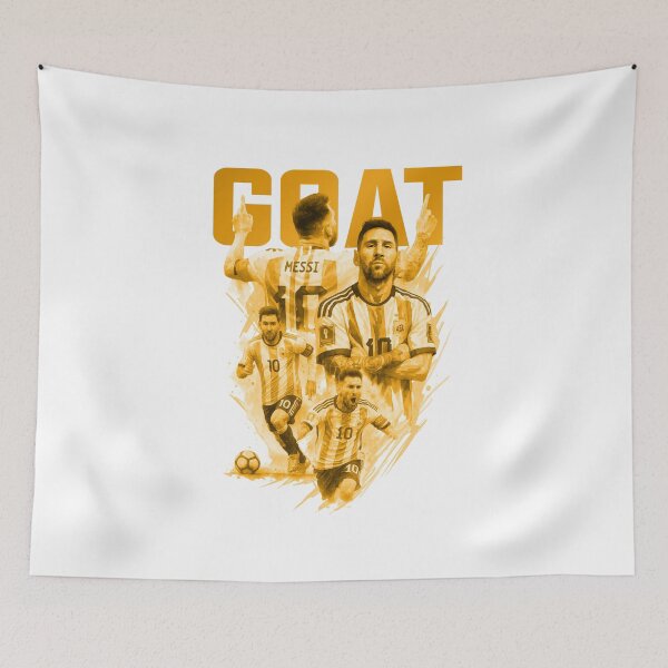 Item preview, GOLD GOAT Lionel Messi watercolor illustration  designed and sold by sabartgunpla.