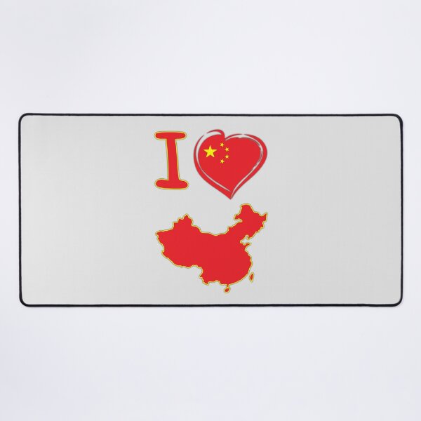 Item preview, I Love China – Flag Heart & Map Design designed and sold by mashmosh.