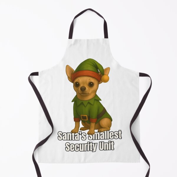 Item preview, Chihuahua Christmas Elf – Santa’s Smallest Security Unit designed and sold by SVALANART.
