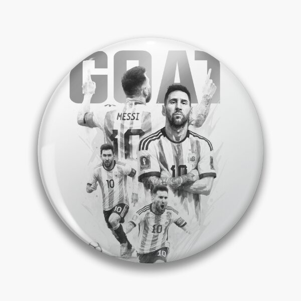 Item preview, BLACK WHITE GOAT Lionel Messi watercolor illustration  designed and sold by sabartgunpla.