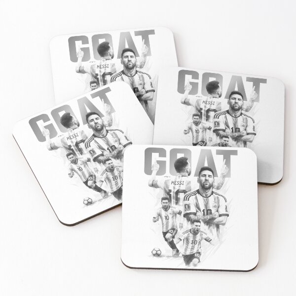 Item preview, BLACK WHITE GOAT Lionel Messi watercolor illustration  designed and sold by sabartgunpla.
