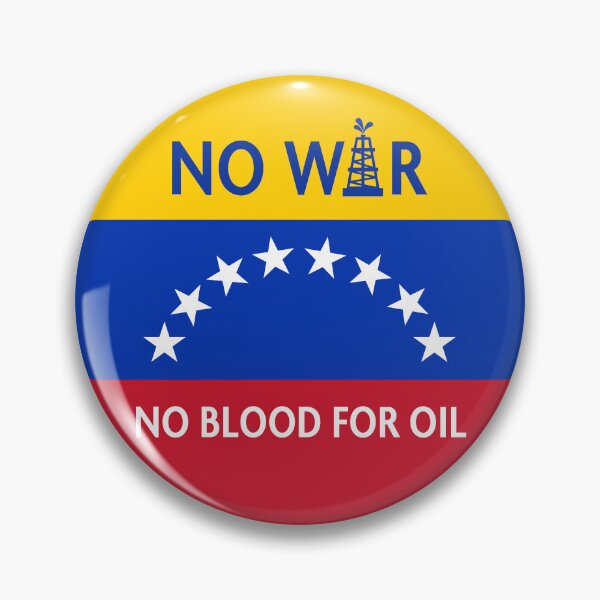 Item preview, No Blood for Oil - Venezuelan Flag (SQUARE) designed and sold by Thelittlelord.