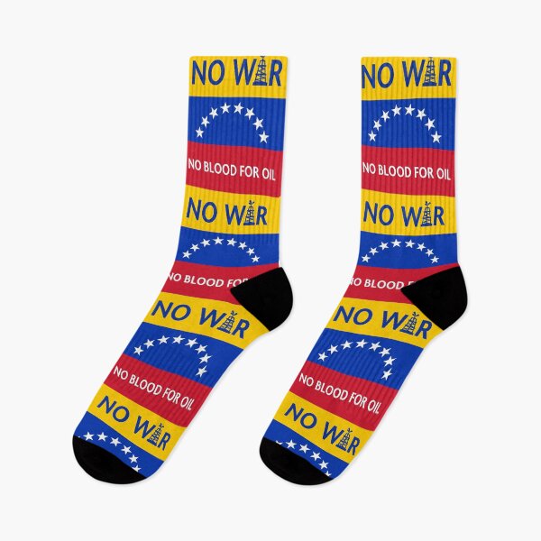 Item preview, No Blood for Oil - Venezuelan Flag (SQUARE) designed and sold by Thelittlelord.