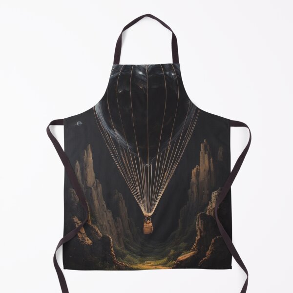 Item preview, A heart-shaped balloon floats over a mystical landscape. designed and sold by Mianku | Für das Leben.