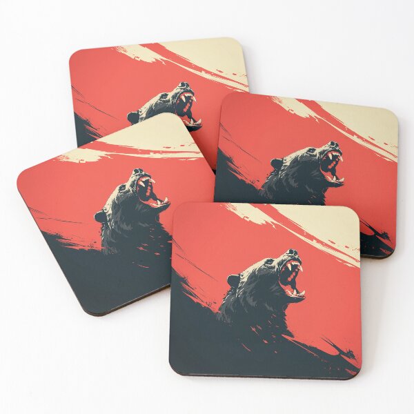 Item preview, Roaring Bear Against Red Sky designed and sold by Christian Weiss.