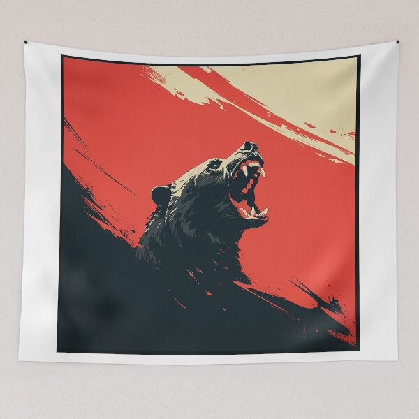 Item preview, Roaring Bear Against Red Sky designed and sold by Christian Weiss.