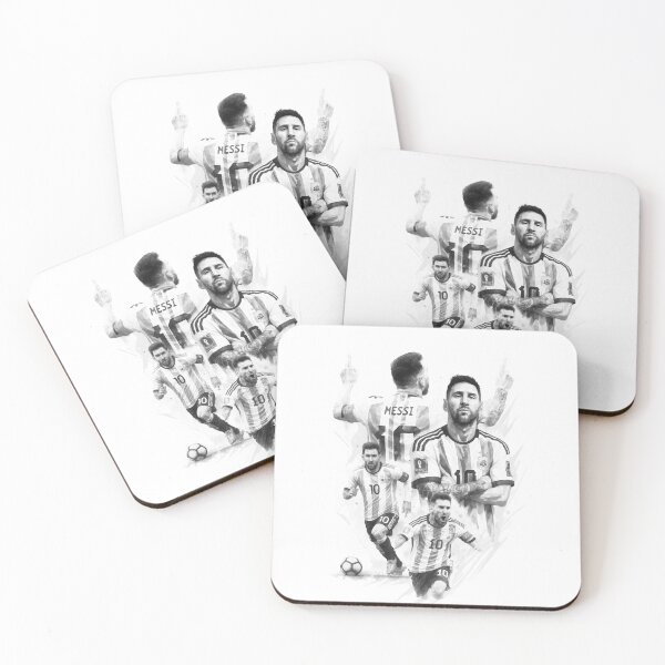 Item preview, BLACK WHITE Lionel Messi watercolor illustration  designed and sold by sabartgunpla.