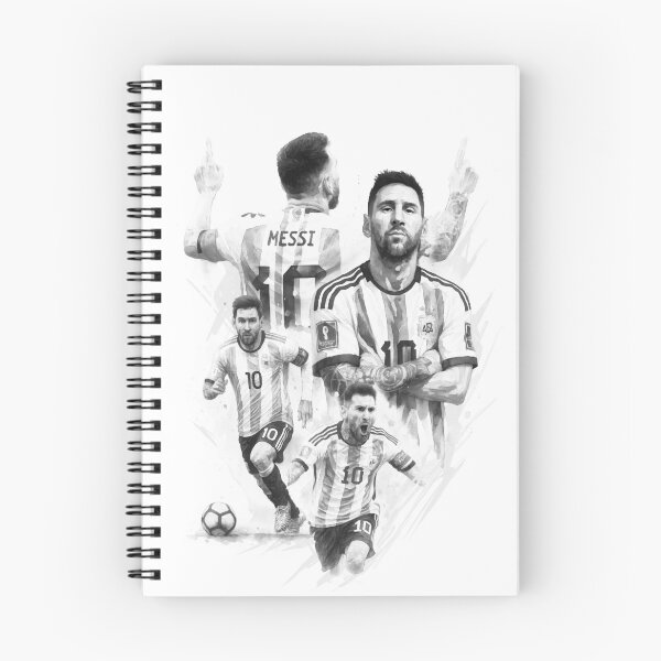 Item preview, BLACK WHITE Lionel Messi watercolor illustration  designed and sold by sabartgunpla.