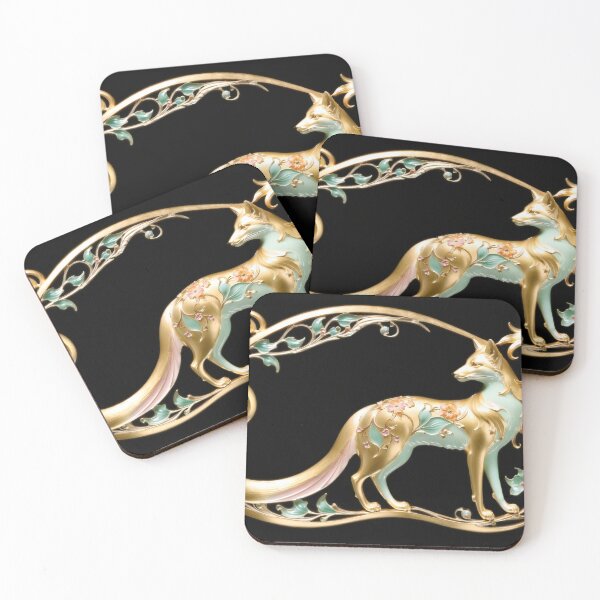Item preview, Art Nouveau Fox – Elegant Decorative Jugendstil Animal Art designed and sold by Visualynx.