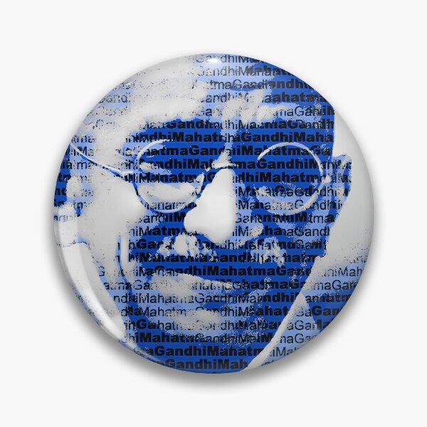 Item preview, MAHATMA-GANDHI-PORTRAIT-WITH-BLUE-BACKGROUND designed and sold by OliverGluth.