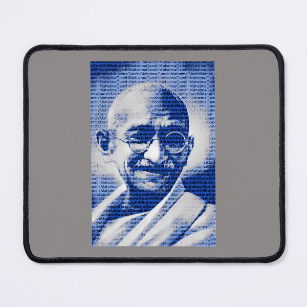 Item preview, MAHATMA-GANDHI-PORTRAIT-WITH-BLUE-BACKGROUND designed and sold by OliverGluth.