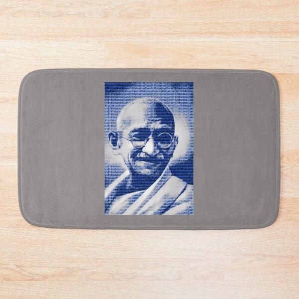 Item preview, MAHATMA-GANDHI-PORTRAIT-WITH-BLUE-BACKGROUND designed and sold by OliverGluth.