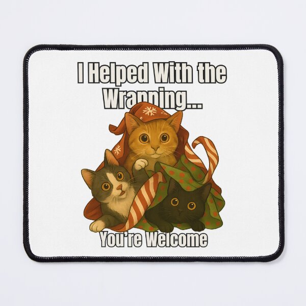 Item preview, Wrapping Helper Cats – Funny Christmas Gift-Wrapping Chaos designed and sold by SVALANART.