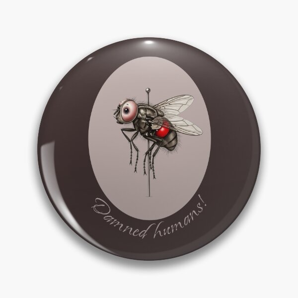Item preview, Damned Humans! - Fly Pole Dancer Humorous Tattoo Art designed and sold by KiwiRider.