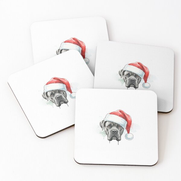 Item preview, Cane Corso wearing santa hat designed and sold by mayatA-rt.