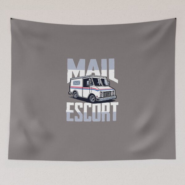 Item preview, MAIL-ESCORT-FUN-DELIVERY-TRUCK--POSTAL-SERVICE-HUMOR-T-SHIRT designed and sold by DietfriedWekauf.