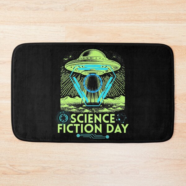 Item preview, Science Fiction Day Neon Green Spaceship Design designed and sold by EarthArtDesigns.