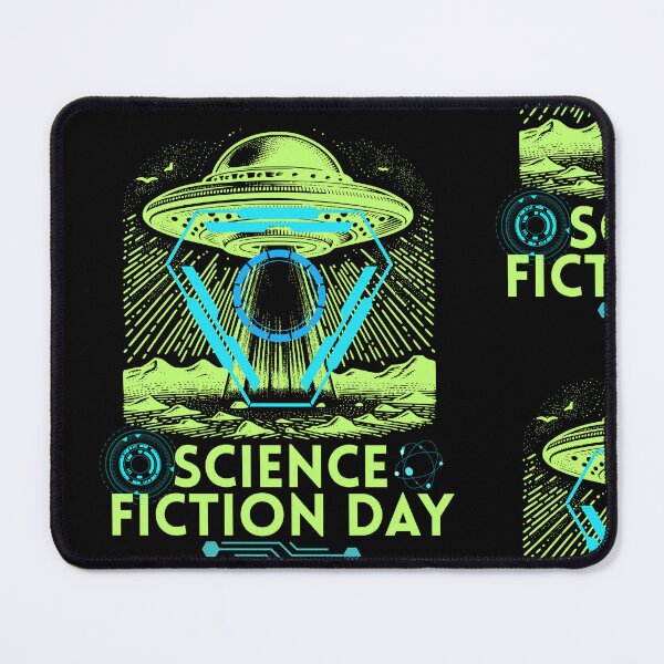 Item preview, Science Fiction Day Neon Green Spaceship Design designed and sold by EarthArtDesigns.