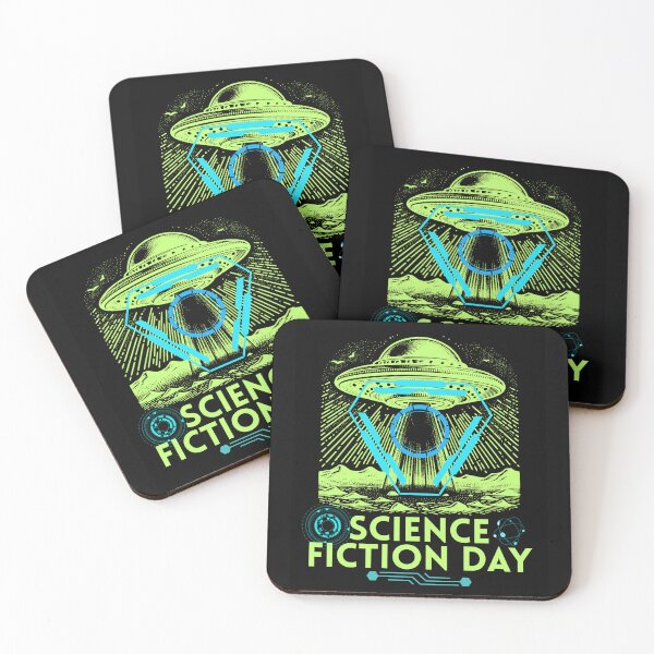 Item preview, Science Fiction Day Neon Green Spaceship Design designed and sold by EarthArtDesigns.