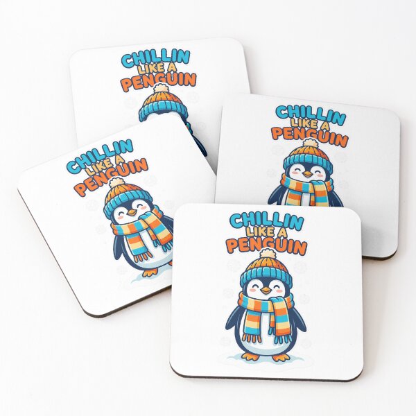 Item preview, CHILLIN LIKE A PENGUIN Cute Winter Bird designed and sold by Quillway.