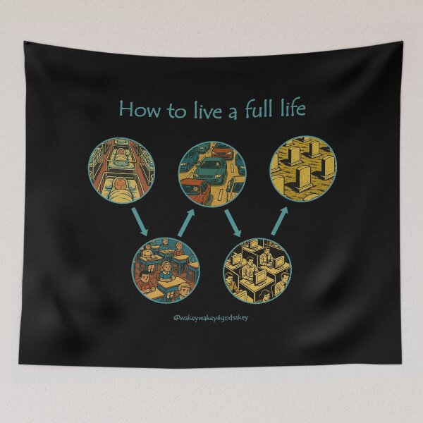 Item preview, How To Live A Full Life designed and sold by WakeyWakeySakey.