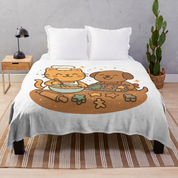 Item preview, Holiday Cookie Kitchen – Cute Cat and Dog Christmas Baking Cartoon Design designed and sold by StyleLap.