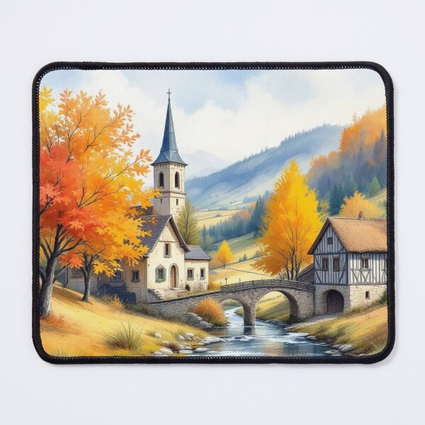 Item preview, Church in the valley (Cantal - France) designed and sold by jefboutique6150.