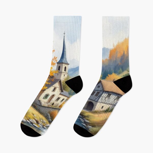 Item preview, Church in the valley (Cantal - France) designed and sold by jefboutique6150.