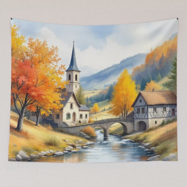 Item preview, Church in the valley (Cantal - France) designed and sold by jefboutique6150.
