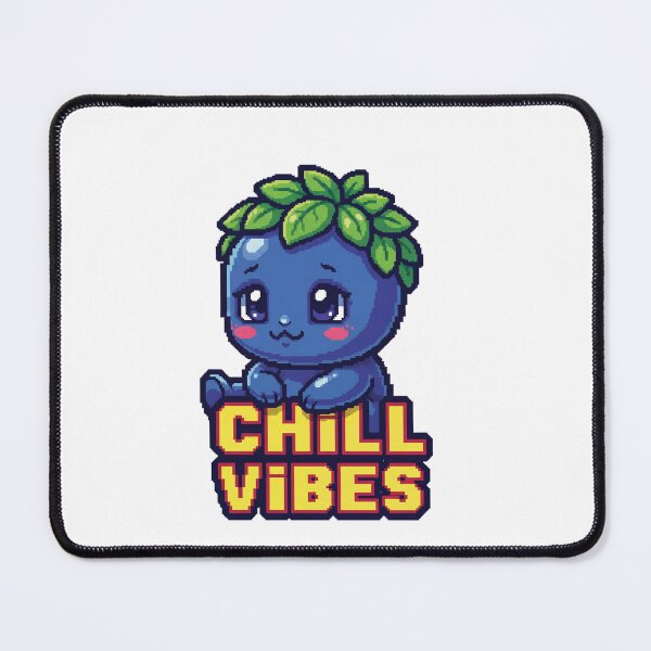Item preview, Chill Vibes Blueberry Baby – Cute Pixel Art Sticker designed and sold by Pixel Girl Aesthetic Studio.