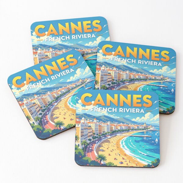 Item preview, Cannes, France: Vintage-Style Painterly Travel Poster designed and sold by LSVart.