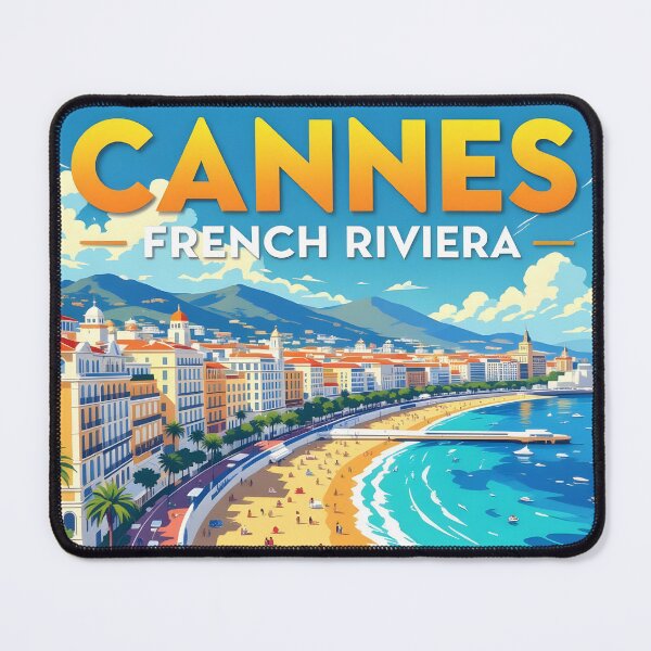 Item preview, Cannes, France: Vintage-Style Painterly Travel Poster designed and sold by LSVart.