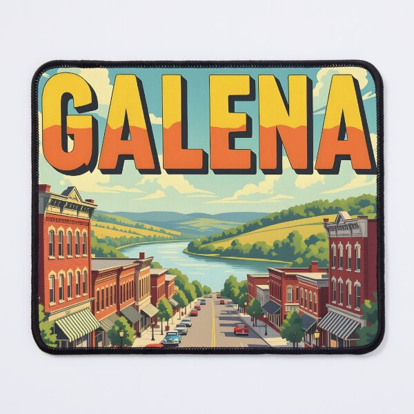 Item preview, Galena, Illinois, USA: Vintage-Style Painterly Travel Poster designed and sold by LSVart.