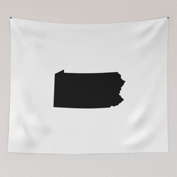 Item preview, Pennsylvania Map Silhouette – Minimal Black designed and sold by Paper Drip.