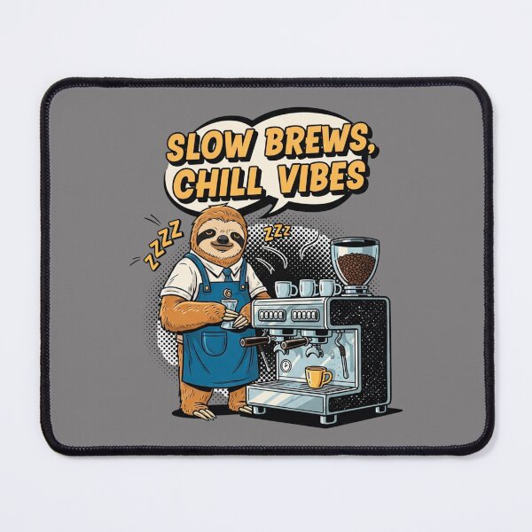 Item preview, Funny Sloth Barista Coffee Pun designed and sold by SholoStudio.
