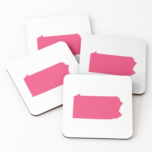 Item preview, Pennsylvania Map Silhouette – Minimal Pink designed and sold by Paper Drip.