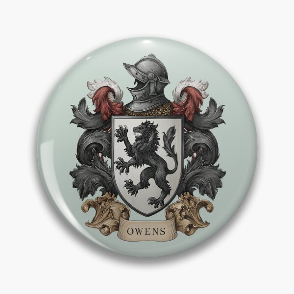 Item preview, Owens Coat of Arms Medieval Knight Emblem designed and sold by Rocky Mountain Artistry.