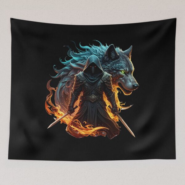 Item preview, The assassin's and guardian wolf  T-shirt designed and sold by Alicjareign.